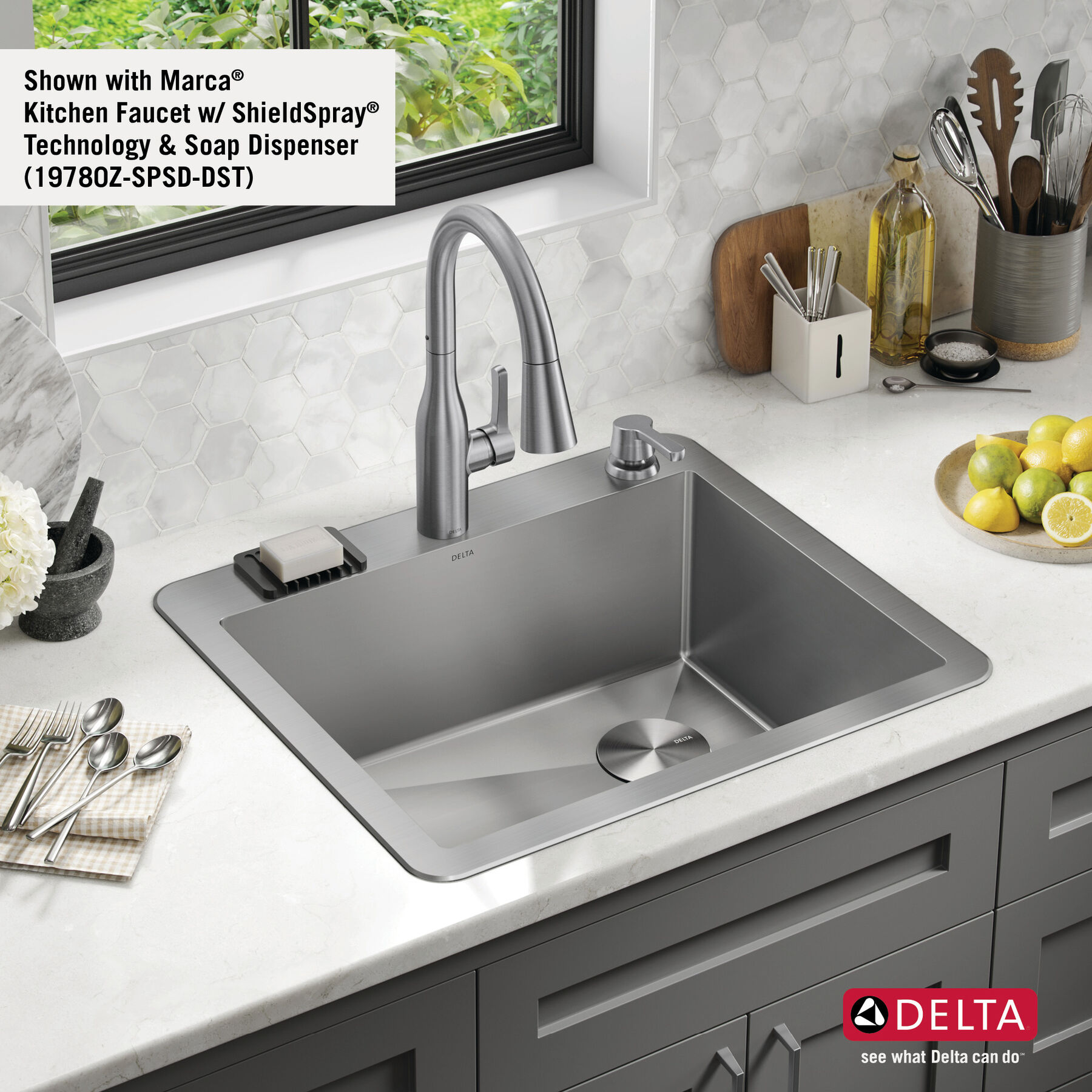 25” Drop-In Undermount Stainless Steel Single Bowl Kitchen Sink with Accessories, image 11